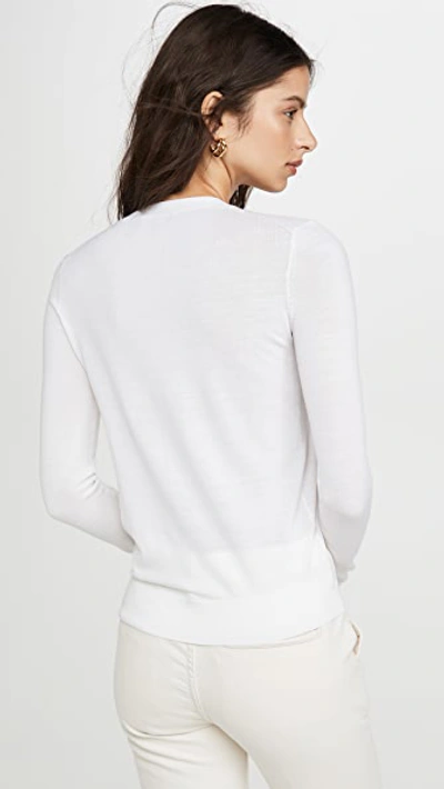 Shop Theory V Neck Cardigan In Ivory