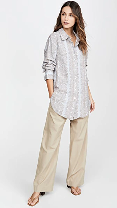 Shop Acne Studios Esophi Allover Jacquard Button Down In Light Blue