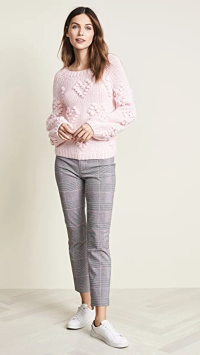 Shop Chaser Hearts Sweater In Pink Diamond