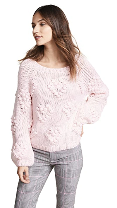 Shop Chaser Hearts Sweater In Pink Diamond