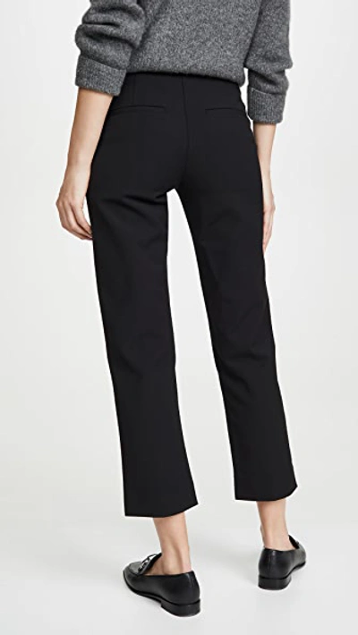 Shop Vince Pintuck Stove Pipe Pants In Black