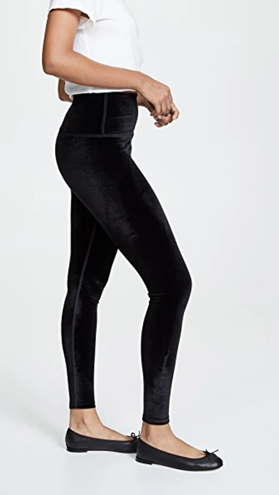 Shop Beyond Yoga Velvet High Rise Leggings In Black