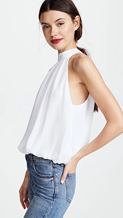 Shop Alice And Olivia Maris Gathered Halter Top White