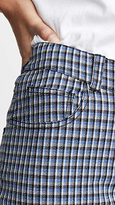 Shop Derek Lam 10 Crosby Cropped Flare Trousers In Blue Multi