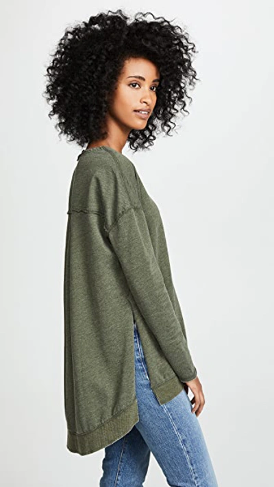 Shop Z Supply The Weekender Pullover In Olive