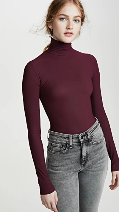 Shop Alix Warren Thong Back Bodysuit In Garnet