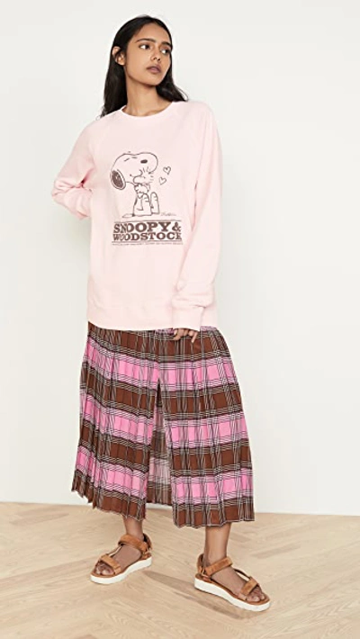 Shop The Marc Jacobs X Peanuts Snoopy & Woodstock Sweatshirt In Light Pink