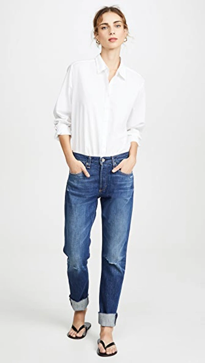 Shop Rag & Bone Rosa Mid-rise Boyfriend Jeans In Wyatt With Holes