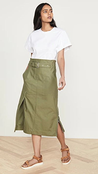 Shop 3.1 Phillip Lim / フィリップ リム Belted Cargo Dress In White/olive