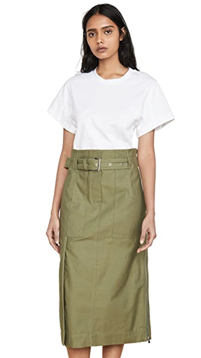 Shop 3.1 Phillip Lim / フィリップ リム Belted Cargo Dress In White/olive