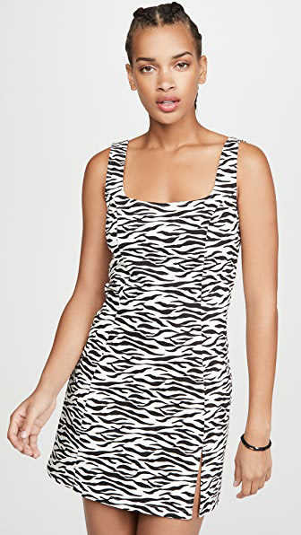 zebra mini dress