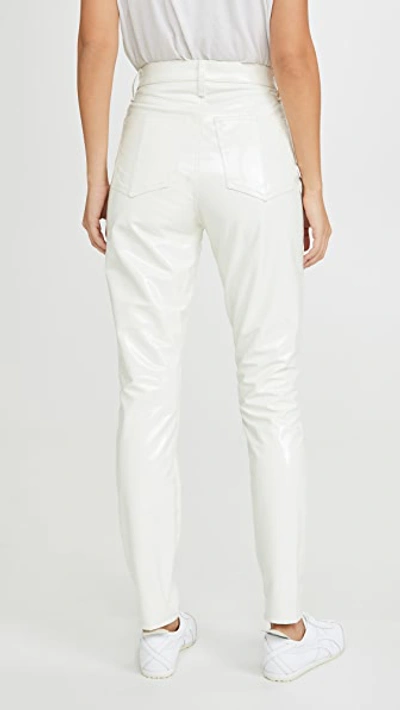 Shop Rag & Bone Super High Rise Ankle Skinny Vinyl Jeans In White