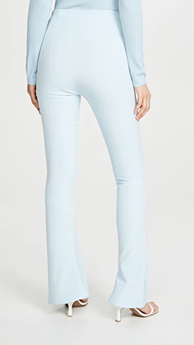 Shop A.w.a.k.e. Fitted Pants With Side And Frontal Slits In Light Blue