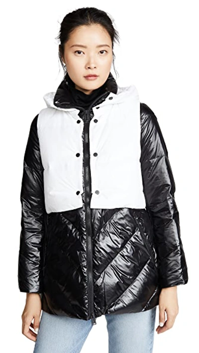 Down Jacket With Detachable Hooded Vest