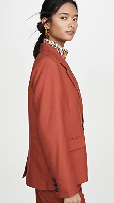 Shop Anine Bing Becky Blazer In Red