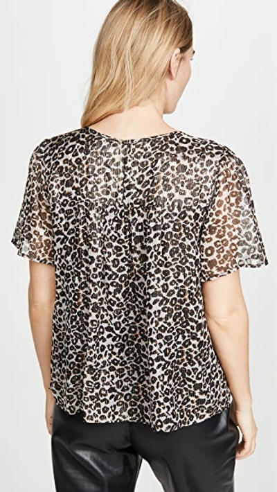 Shop Velvet Arianna Top In Leopard