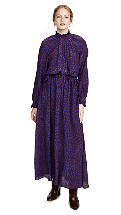 Shop Whit Maude Dress In Plum/blue