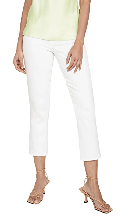 Shop L Agence Nadia High Rise Crop Straight Jeans In Blanc
