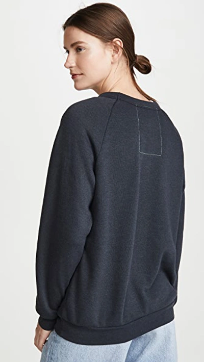 Shop Aviator Nation Daydream Crew Sweatshirt In Charcoal