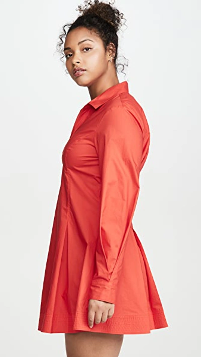 Shop Derek Lam 10 Crosby Petra Wrap Shirtdress In Cherry Red