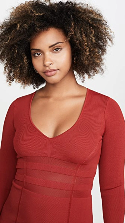 Shop Good American The Low Down Knit Dress In Ruby001