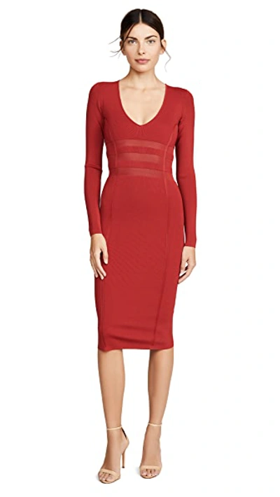 Shop Good American The Low Down Knit Dress In Ruby001