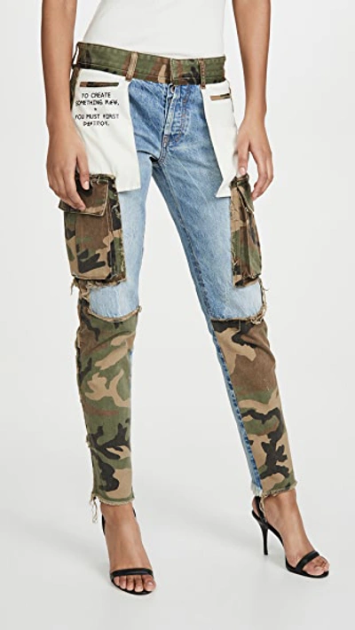 Shop Ben Taverniti Unravel Project Denim Boy Skinny Jeans In Camo