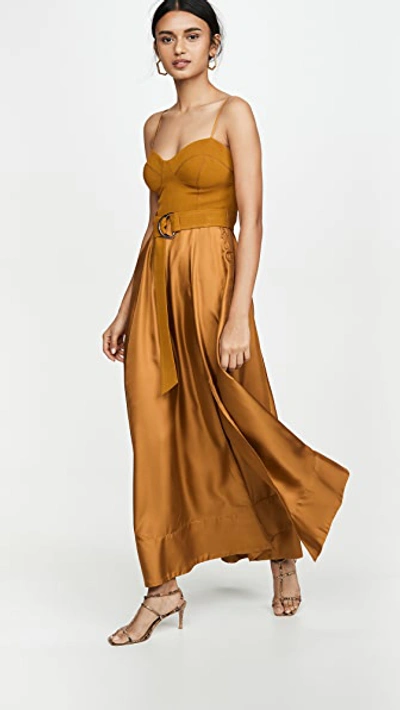 Shop Amur Tempest Dress In Nutmeg