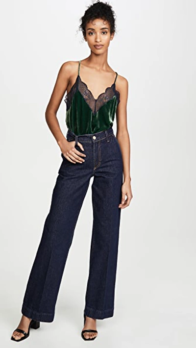 Shop Zadig & Voltaire Christy Velvet Top In Officier