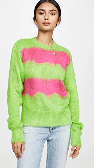 Fuzzy Neon Mohair Sweater