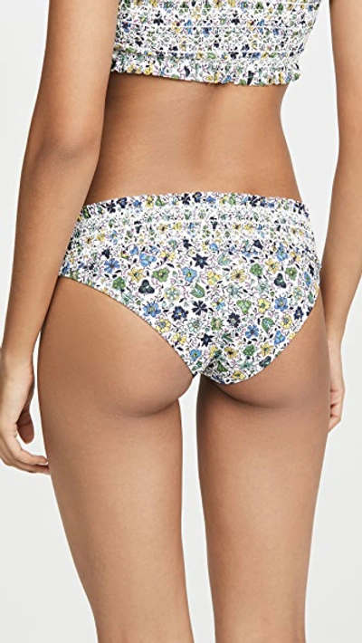 Shop Tory Burch Costa Printed Hipster Bikini Bottoms In Floral Love Degrade Ditsy