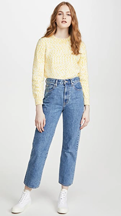 Shop Apc Daphne Sweater In Jaune