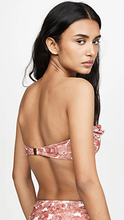 Shop Juillet Rosie Bikini Top In Poppy Rust