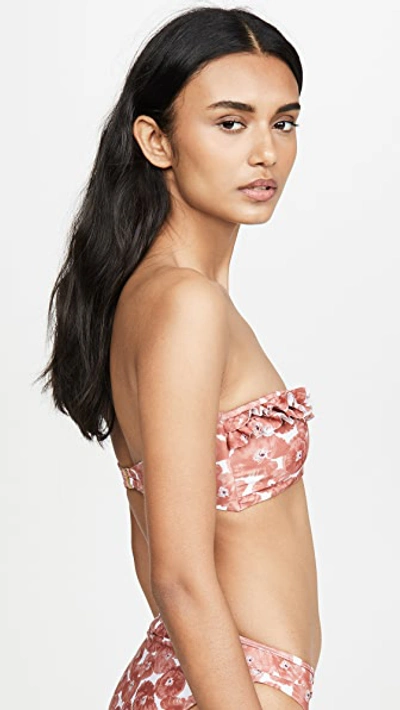 Shop Juillet Rosie Bikini Top In Poppy Rust