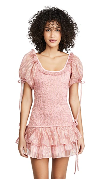 Shop Loveshackfancy Violet Dress In Gilded Pink