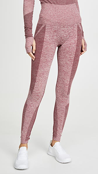 reebok burgundy leggings