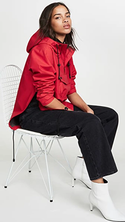 Shop Tre By Natalie Ratabesi The Welf Anorak In Fireberry Red