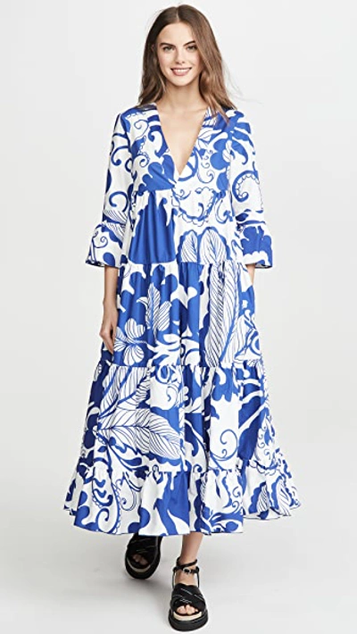 Shop La Doublej Jennifer Jane Dress In Marea Blu