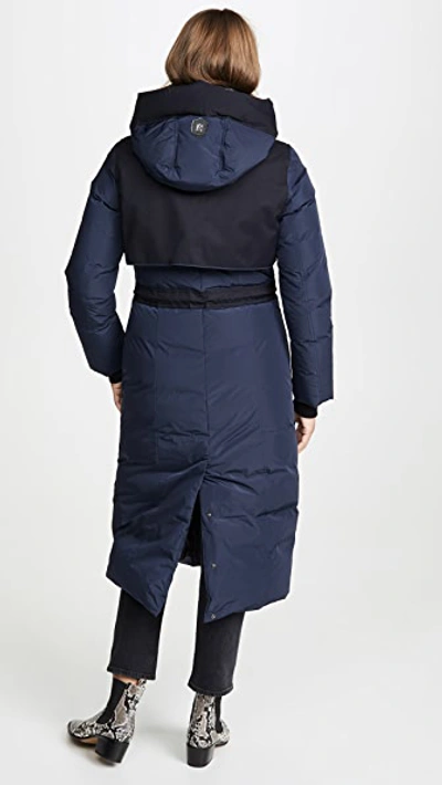 Shop Mackage Leanne Down Jacket In Navy