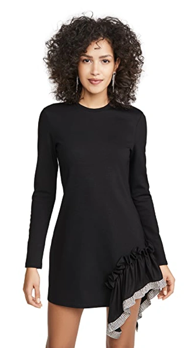 Ponte Jersey Crystal Peplum T-Shirt Dress