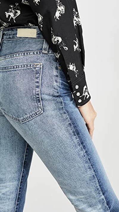 Shop Ag The Isabelle High-rise Straight Crop Jeans In 15 Years Indigo Bound