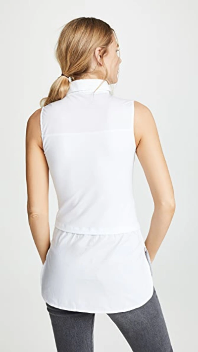 Shop Skinnyshirt Sleeveless Shirt With Tails In White