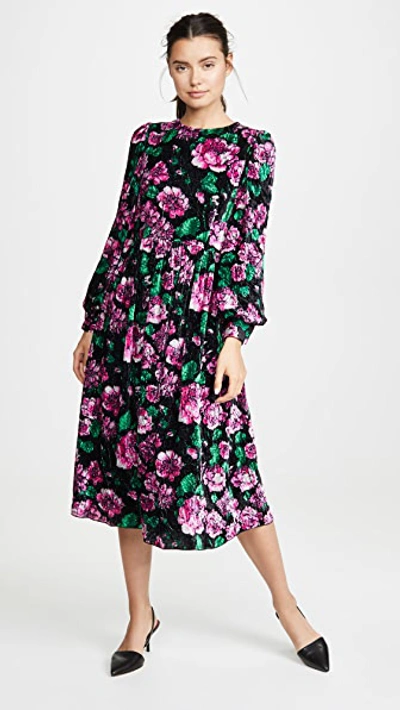 Shop Marc Jacobs Blouson Sleeve Flare Dress In Multi