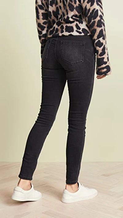 Shop Blank Denim The Bond Mid Rise Skinny Jeans In 0 Dark 30