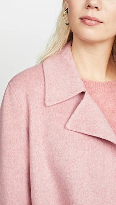 Shop Theory Overlay Df Coat In Winter Pink Melange