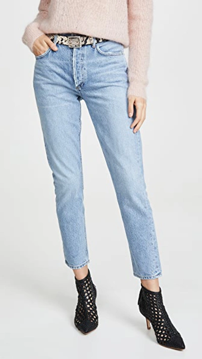 Shop Agolde Jamie Hi Rise Classic Jeans In Blur