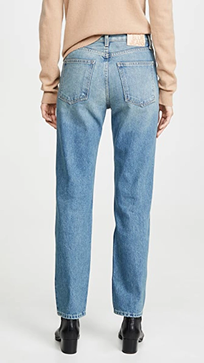 Shop B Sides Arts Mid High Straight Jeans In Ascher Patchwork
