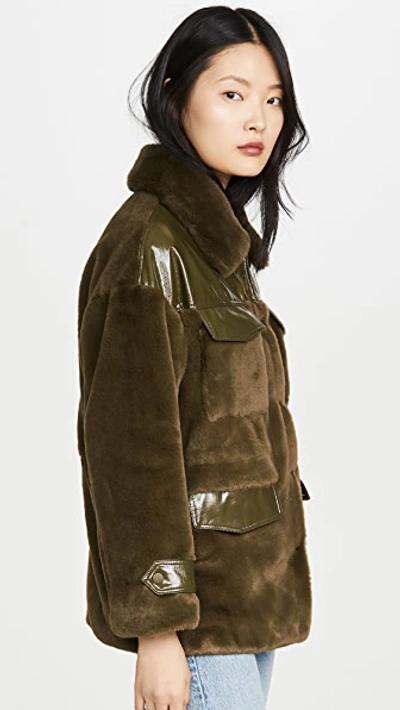 Shop Apparis Lucile Jacket In Hunter Green