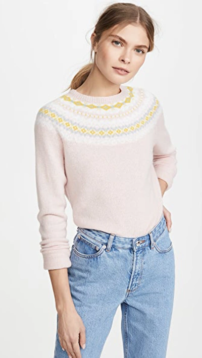 Shop Apc Miranda Pullover In Rose Pale