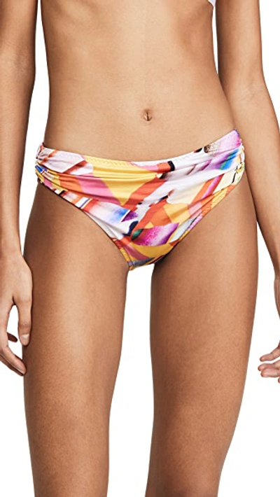 Shop Stella Mccartney Draped Classic Bikini Bottoms In Yellow/orange